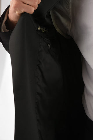 virgin wool SMOK.LEADER no vent peak lapel 2-button suit