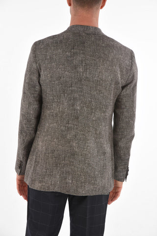 CC COLLECTION giacca a 2 bottoni RIGHT in lino due spacchi revers classico