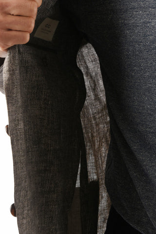 CC COLLECTION giacca a 2 bottoni RIGHT in lino due spacchi revers classico