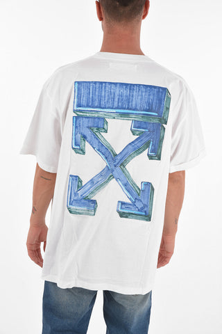 Crew Neck MARKER CROSS Cotton T-Shirt