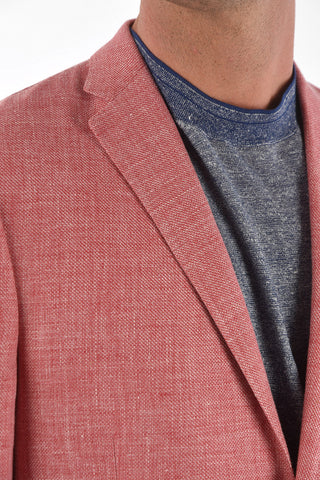 Flax Blend EASY Blazer with Notch Lapel and Patch Pockets