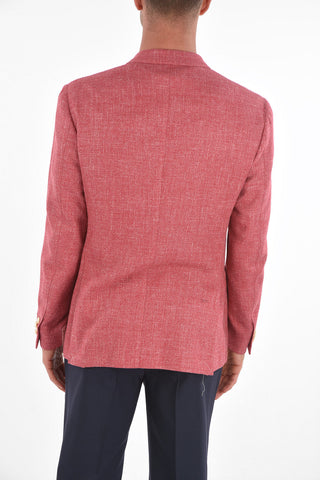 Silk Blend 3-Button RESORT Blazer with Notch Lapel