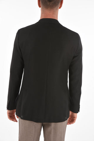 CC COLLECTION virgin wool hopsack notch lapel RIGHT 2-button blazer