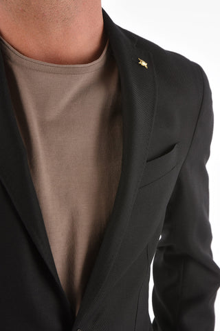 CC COLLECTION virgin wool hopsack notch lapel RIGHT 2-button blazer