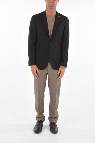 CC COLLECTION virgin wool hopsack notch lapel RIGHT 2-button blazer