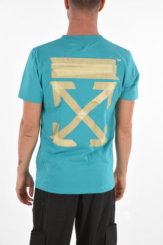 Crew Neck TAPE ARROW Cotton T-Shirt