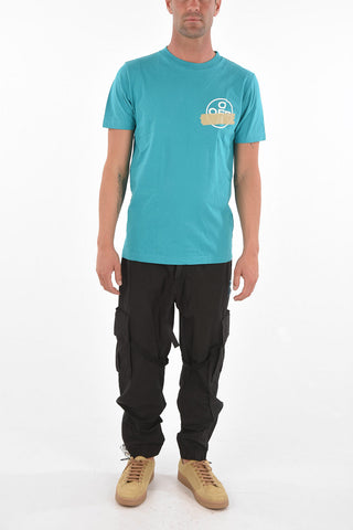 Crew Neck TAPE ARROW Cotton T-Shirt