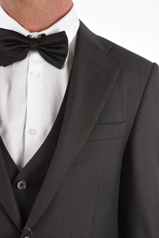 virgin wool center vent CERIM.ACADEMY 3 piece waistcoat suit
