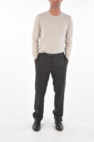 Virgin Wool Pinstriped Pants