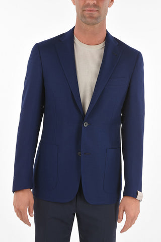 blazer GATE in lana vergine revers classico e tasca a toppa
