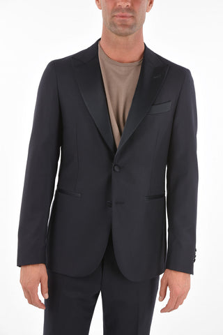 CC COLLECTION virgin wool CERIM.REWARD peak lapel tuxedo jacket