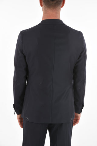 CC COLLECTION virgin wool CERIM.REWARD peak lapel tuxedo jacket