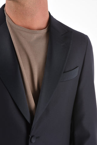 CC COLLECTION virgin wool CERIM.REWARD peak lapel tuxedo jacket