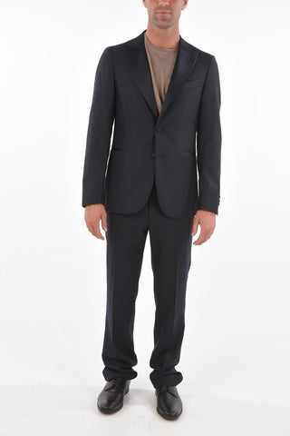 CC COLLECTION virgin wool CERIM.REWARD peak lapel tuxedo jacket