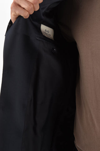 CC COLLECTION virgin wool CERIM.REWARD peak lapel tuxedo jacket