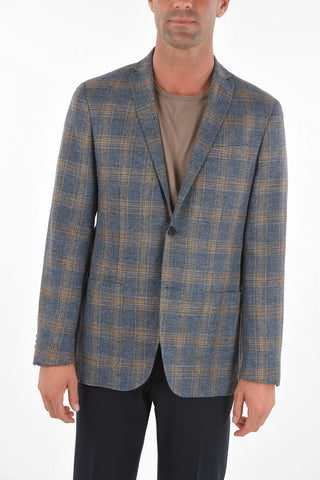 CC COLLECTION plaid side vents notch lapel RIGHT blazer