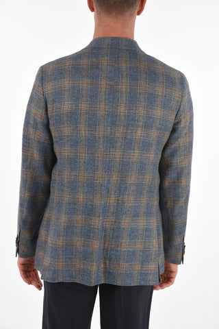 CC COLLECTION plaid side vents notch lapel RIGHT blazer