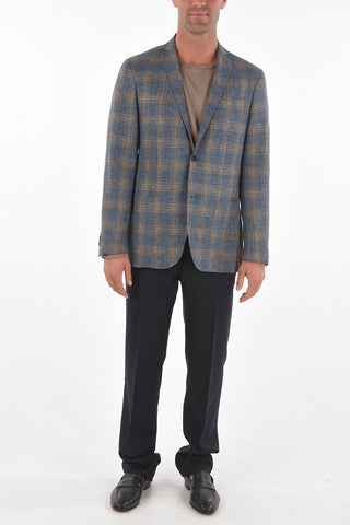 CC COLLECTION plaid side vents notch lapel RIGHT blazer