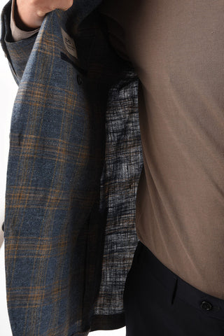 CC COLLECTION plaid side vents notch lapel RIGHT blazer