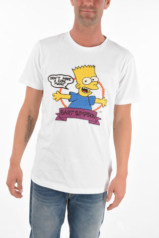 T-Shirt Girocollo BART con Ricamo e Stampa