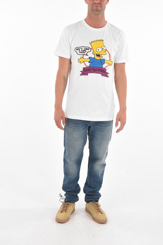 T-Shirt Girocollo BART con Ricamo e Stampa