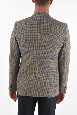CC COLLECTION mini check side vents notch lapel RESET 2-button blazer