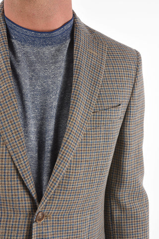 CC COLLECTION mini check side vents notch lapel RESET 2-button blazer