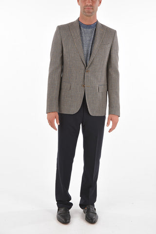 CC COLLECTION mini check side vents notch lapel RESET 2-button blazer