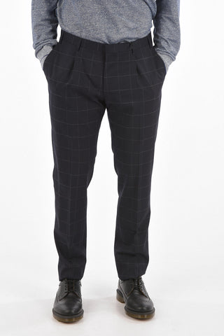 CC COLLECTION checked RESET single pleat trousers