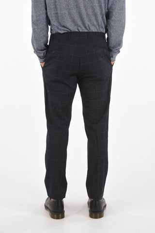 CC COLLECTION checked RESET single pleat trousers