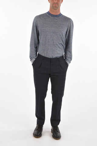 CC COLLECTION checked RESET single pleat trousers