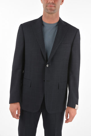 checked side vents notch lapel MANTUA 2-button suit