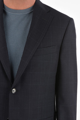 checked side vents notch lapel MANTUA 2-button suit