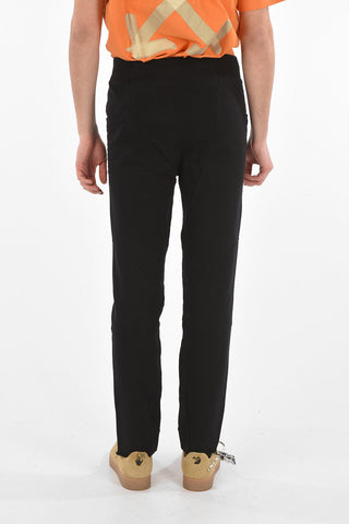 Pantaloni Jogger V-LONE con Stampa in Lettering e Orli Sfrangiati