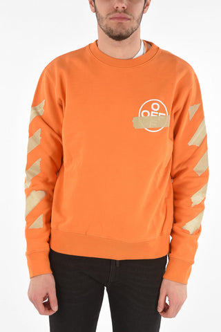 Crewneck TAPE ARROWS Sweatshirt with Logoed Print
