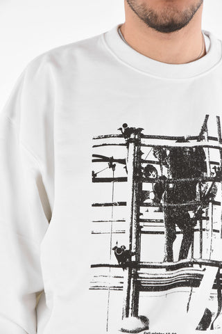 Crewneck SCAFFOLDING Sweatshirt with Double Sided Print