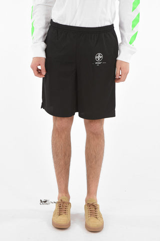 Shorts Mesh DIAG STENCIL con Elastico in Vita