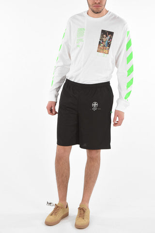 Shorts Mesh DIAG STENCIL con Elastico in Vita