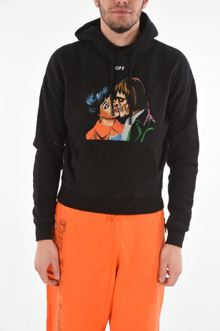 Hooded KISS Sweatshirt with Front Print