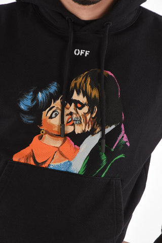 Hooded KISS Sweatshirt with Front Print