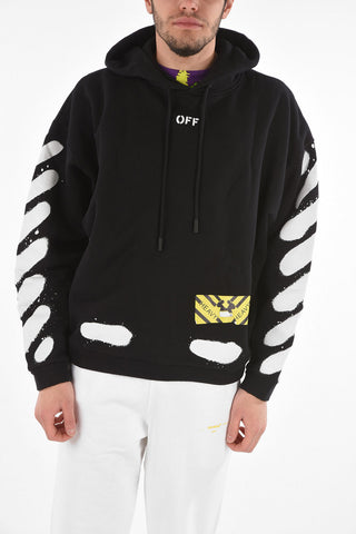 Printed DIAG SPRAY Hooded Sweatshirt
