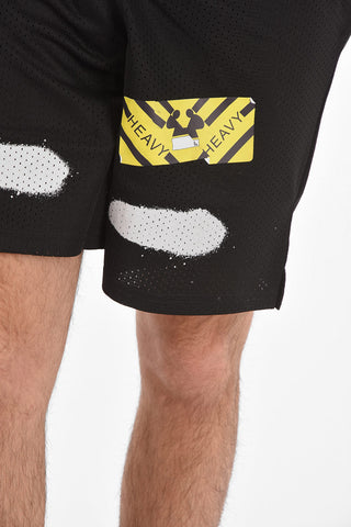 Shorts DIAG SPRAY in Rete con Stampa MIRROR MIRROR