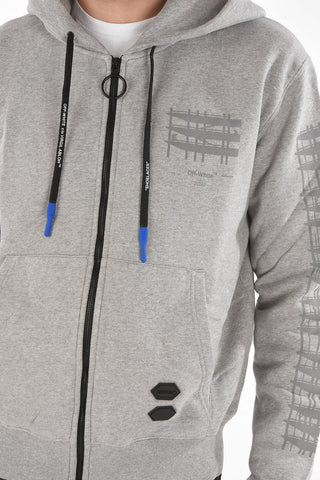 Hooded DIAG INDUS with Tone-on-tone Print