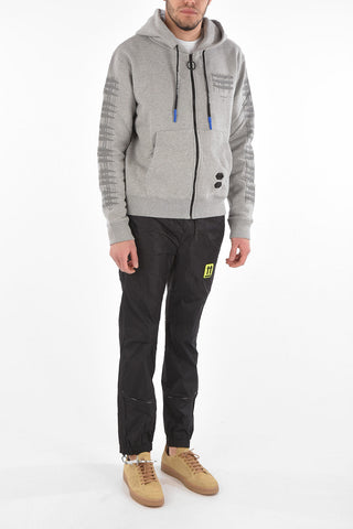 Hooded DIAG INDUS with Tone-on-tone Print