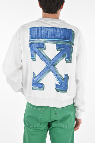 Crewneck MARKER Sweatshirt with 4-Arrow Back Print
