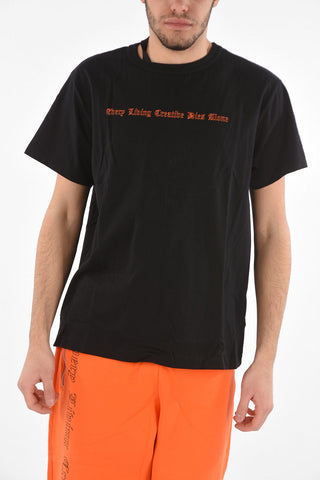 Lettering Printed BIG V T-shirt