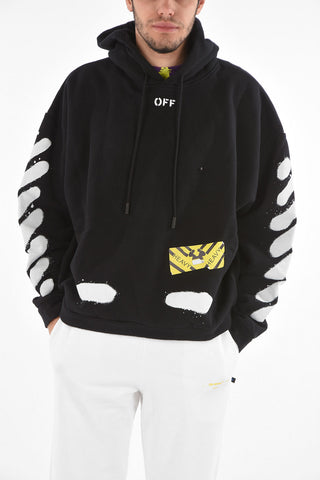 Printed DIAG SPRAY Hooded Sweatshirt