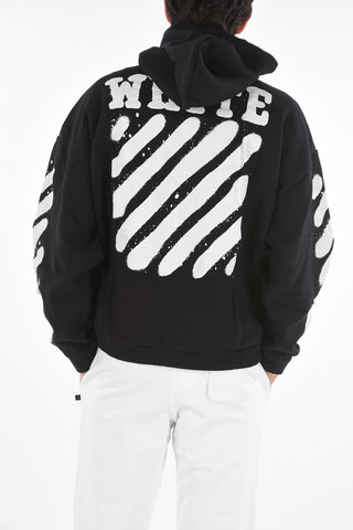 Printed DIAG SPRAY Hooded Sweatshirt