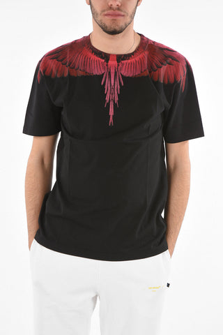 Crew Neck WINGS Cotton T-Shirt