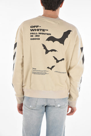 Crewneck DIAG BATS Sweatshirt with Bats Print